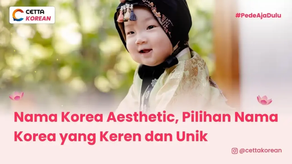 Ilustrasi bayi yang punya nama Korea aesthetic