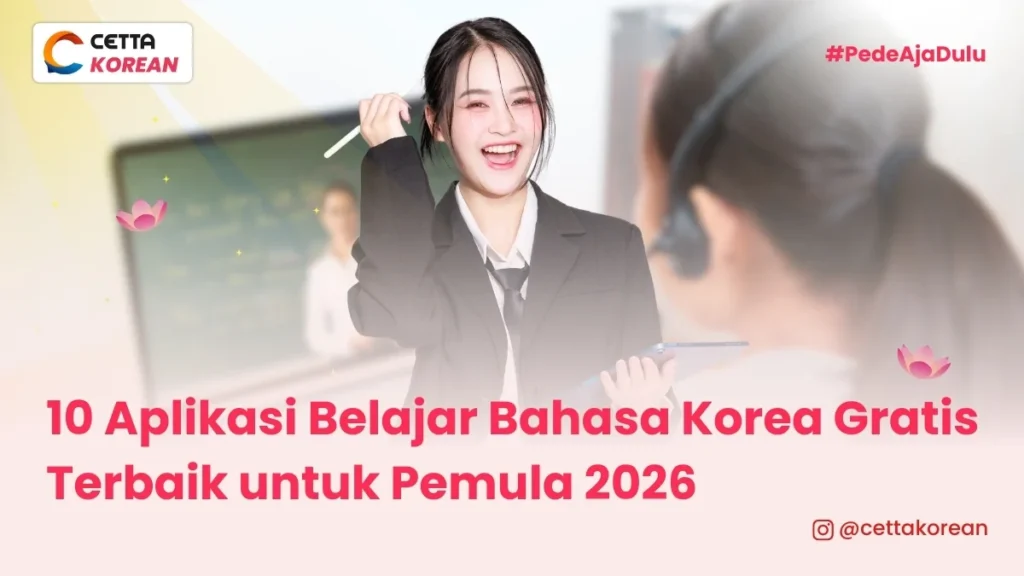 seorang wanita ekspresi bahagia karena berhasil belajar bahasa korea dari aplikasi gratis terbaik untuk pemula di 2026|aplikasi belajar bahasa Korea|Rekomendasi Aplikasi Belajar Bahasa Korea Online dan Gratis
