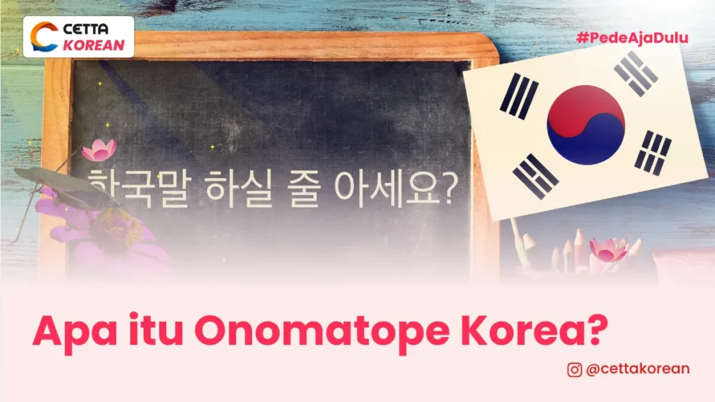 Tulisan dalam aksara Korea di papan tulis kapur