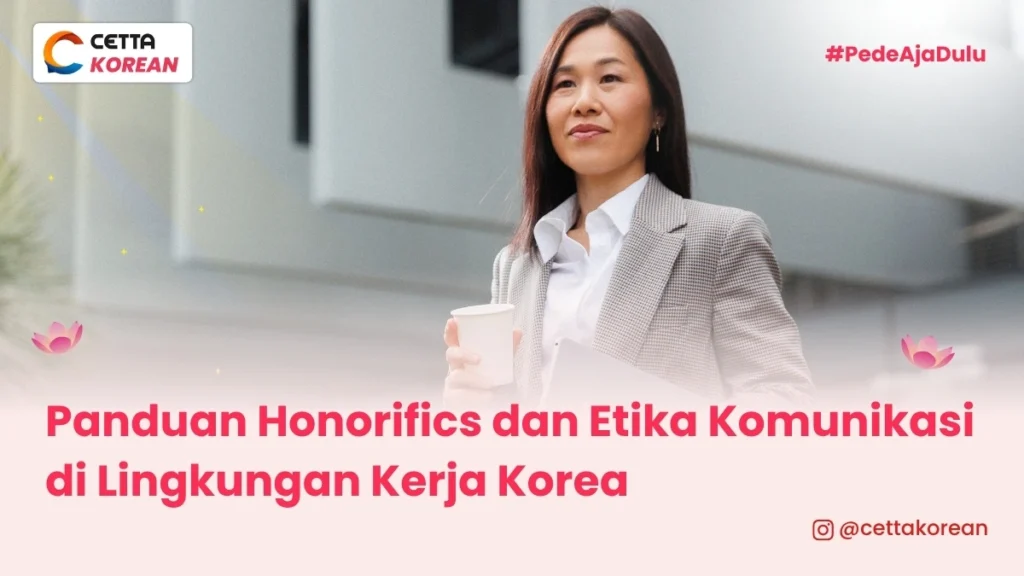 ilustrasi seorang pekerja yang menggunakan panduan honorific dan etika komunikasi di lingkungan kerja