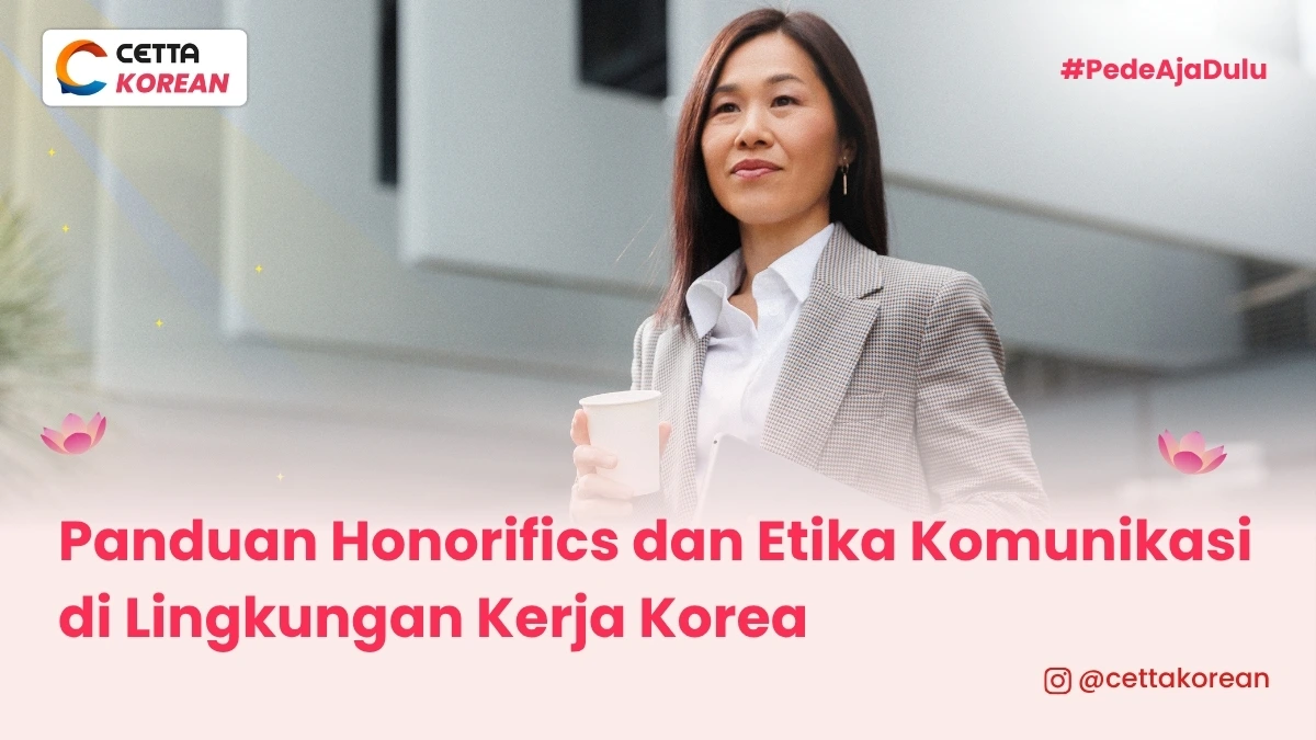 ilustrasi seorang pekerja yang menggunakan panduan honorific dan etika komunikasi di lingkungan kerja