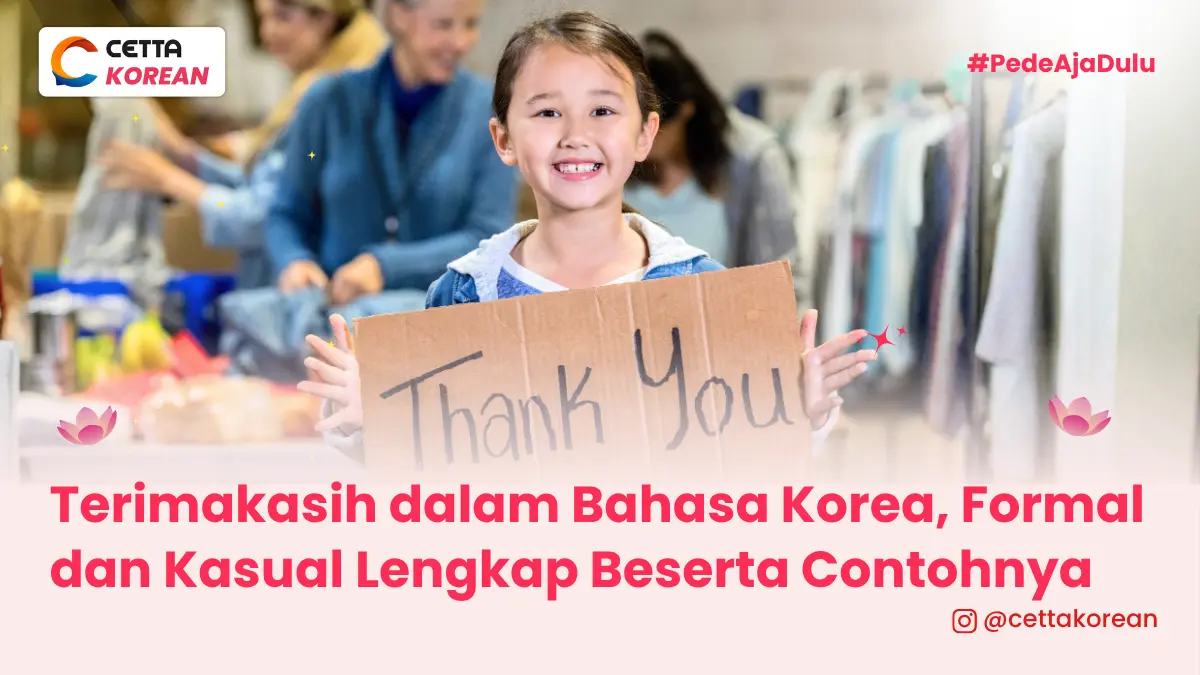 seorang anak kecil membawa sebuah papan bertuliskan terimakasih|tangah menengadah terbuka dan ada tulisan thank you.